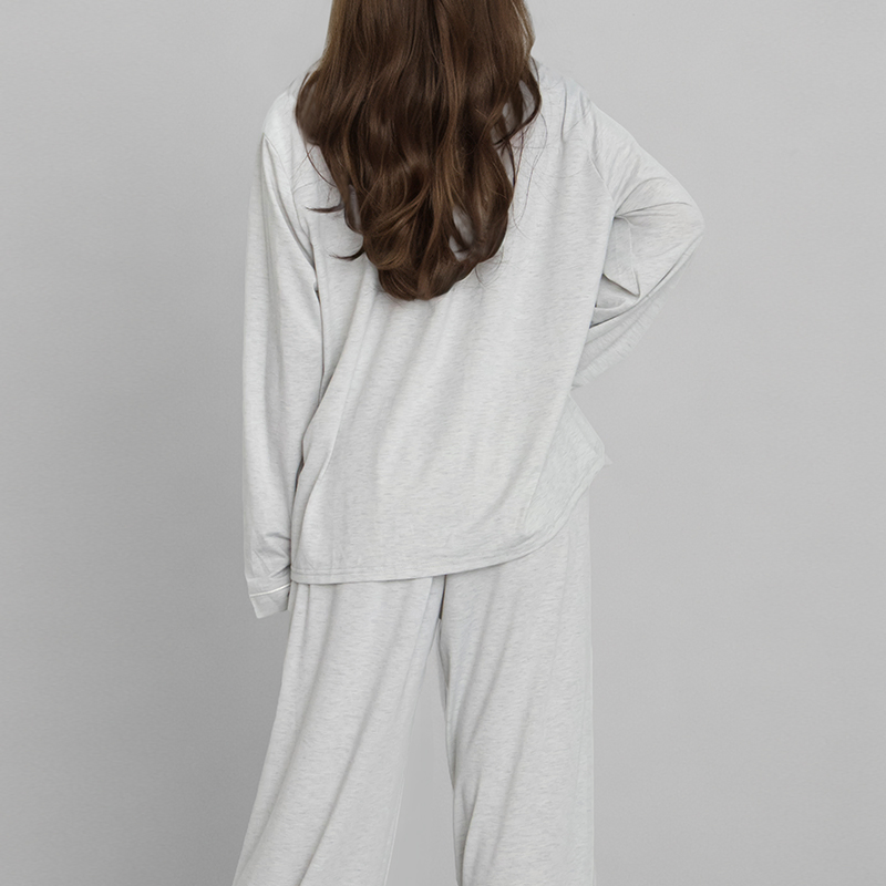 Conjunto de pijama de fibra de bambú ecológico y cómodo para damas