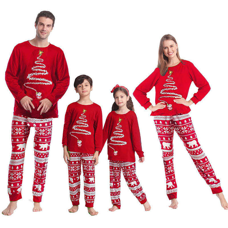 Conjunto de pijamas navideños de tallas grandes para toda la familia para hombres, mujeres y niños