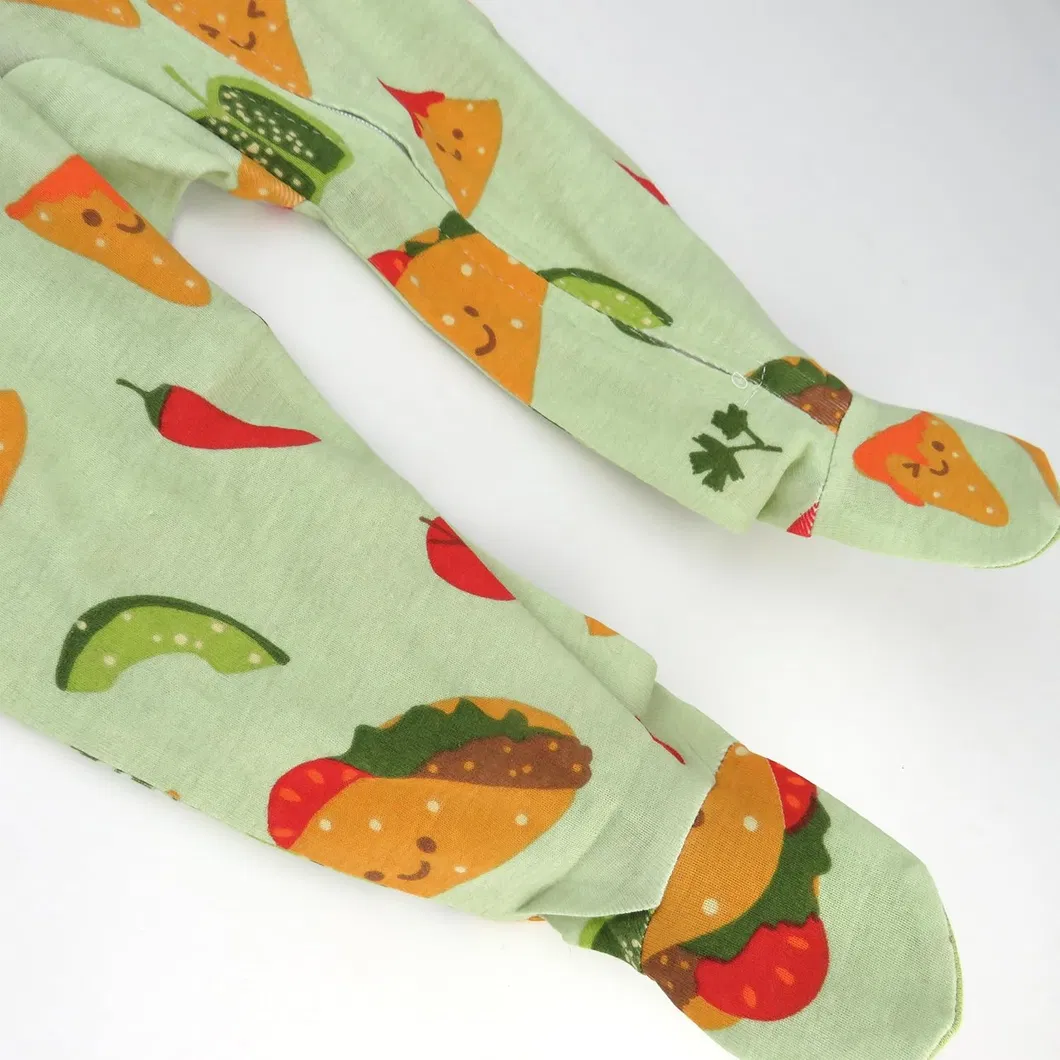 Pijama de una pieza con pies para dormir y jugar 100% de algodón orgánico, para bebés niños