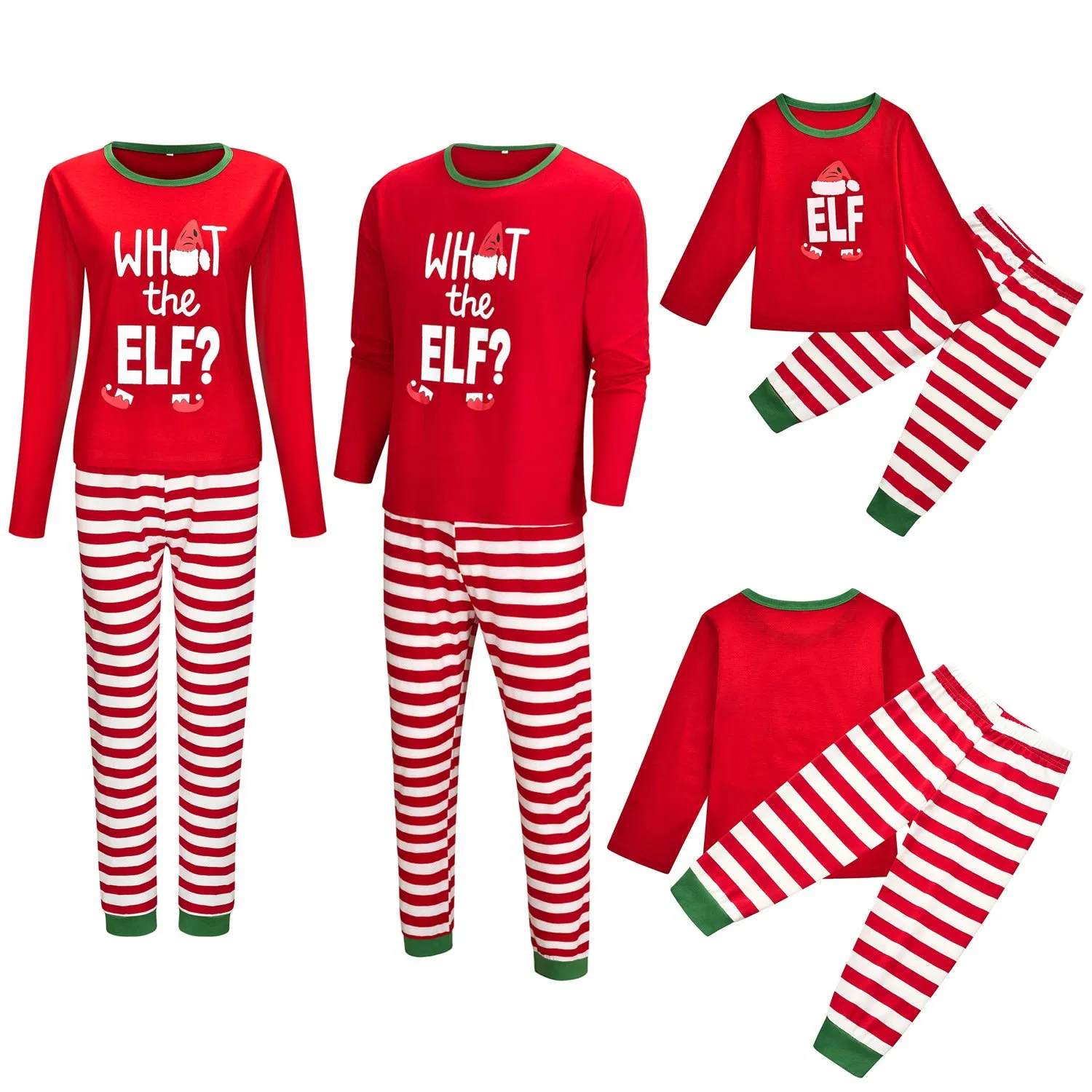 Pijamas navideños familiares personalizados con diseño de logo a juego