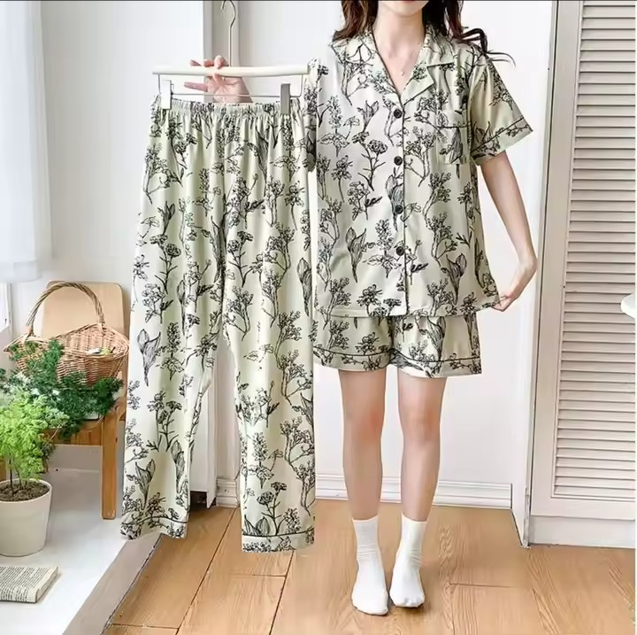 Precio competitivo pijamas impresos sueltos casuales para el hogar ligeros y cómodos de verano