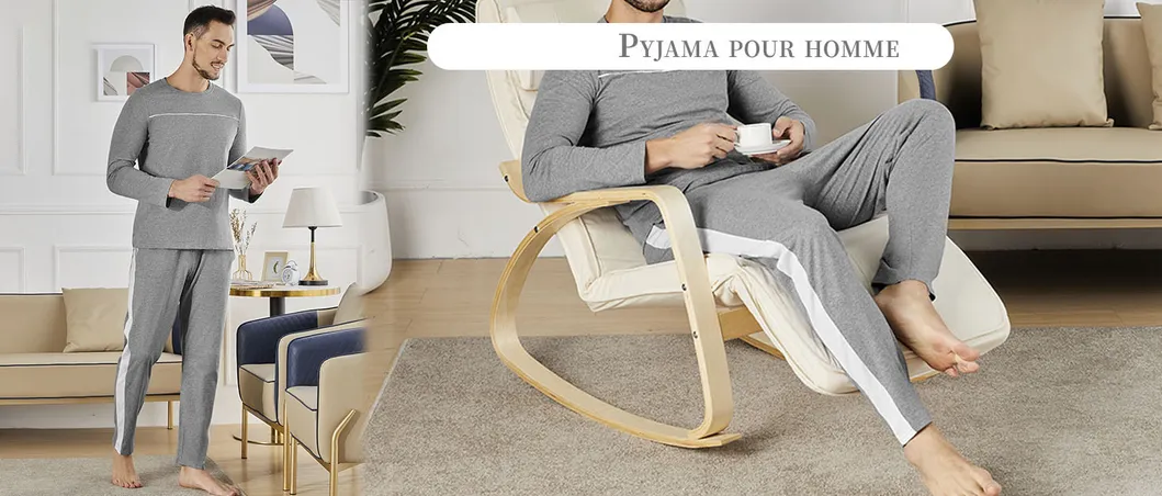 Pijamas de invierno para hombres, conjuntos de algodón cálido, pijamas de manga larga, pijamas de cuello redondo, ropa de dormir suave y cómoda, ropa de casa para hombres, dos piezas para hombres