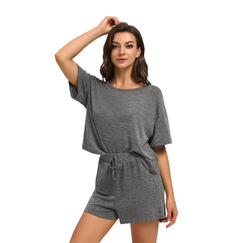 Conjunto de pijama para mujeres, de manga corta, dos piezas, ropa de verano para estar en casa, fabricante de ropa de dormir