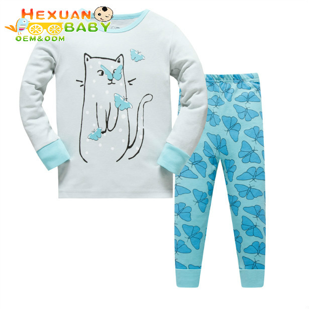 3-8year Pijamas para Niños 100% Ropa de Algodón Orgánico para Bebés Pijamas al por Mayor Ropa de Dormir para Niños