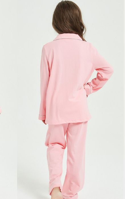 Pijamas de algodón para niños 100% ropa de dormir con mangas largas