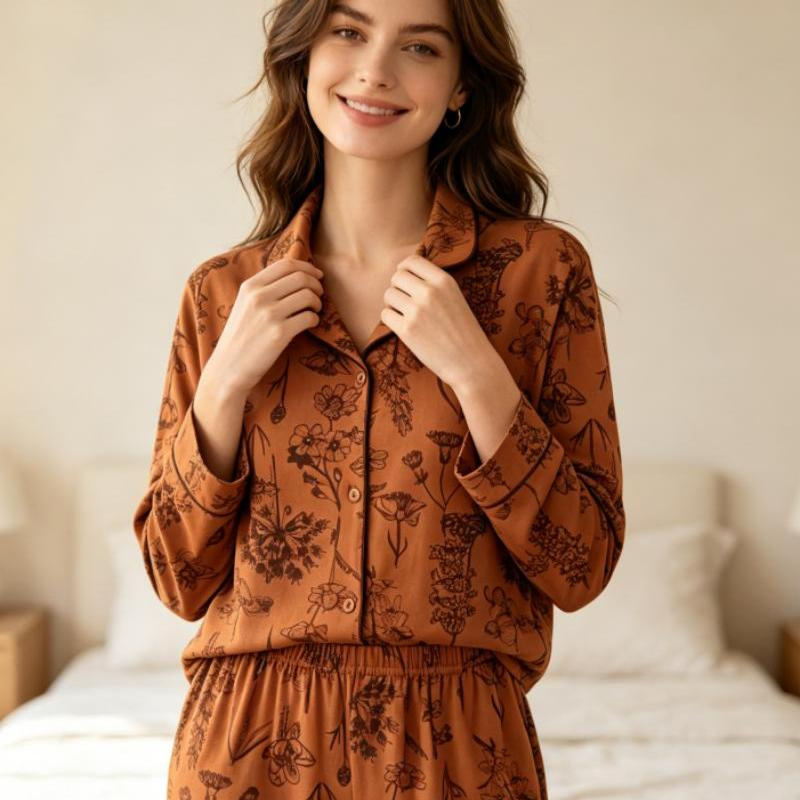 Conjunto de Pijamas Elegantes Conjunto de Pijamas Minimalistas Conjunto de Pijamas Diarios para el Dormitorio
