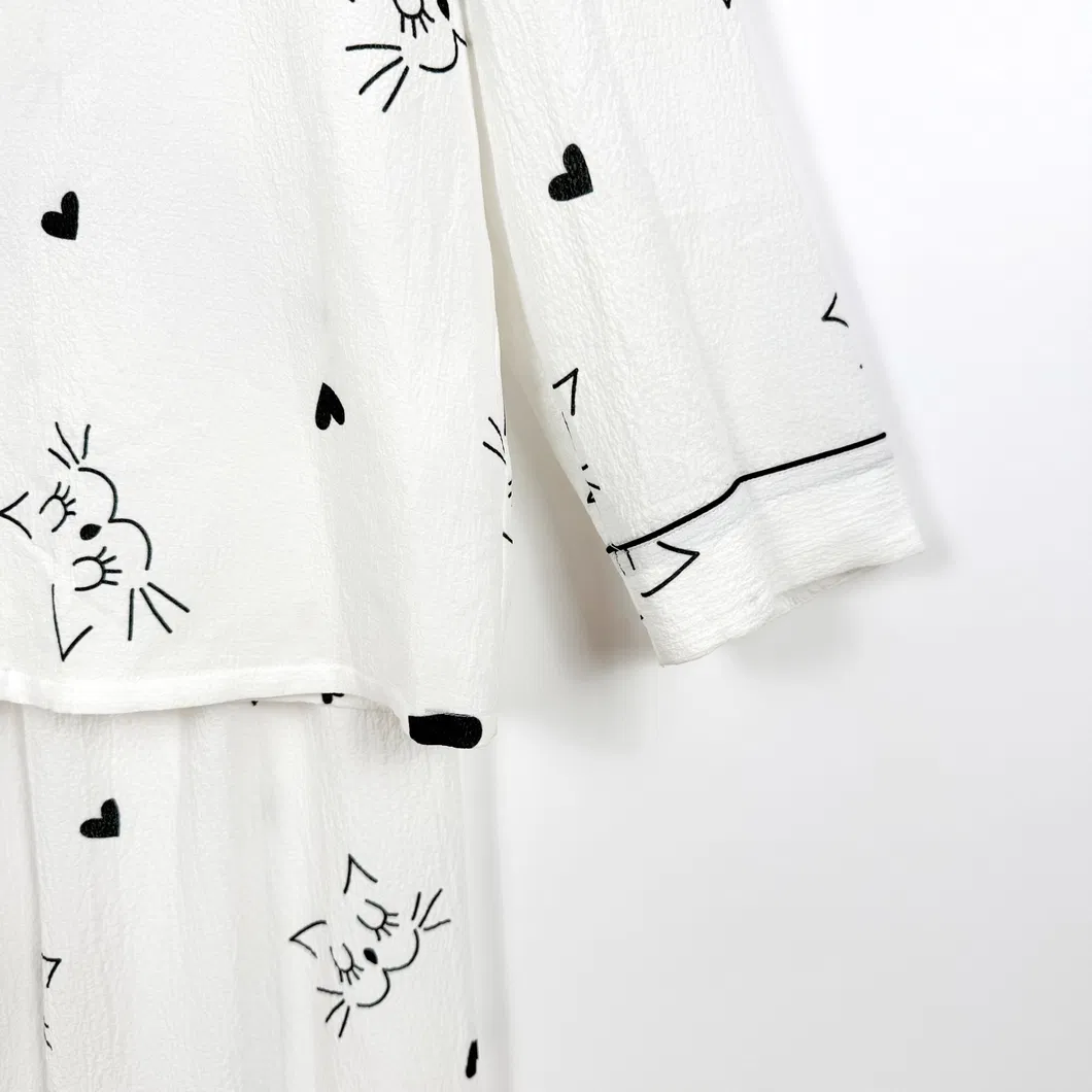 Conjunto de pijama de seda pura con tejido satinado personalizado para dormir