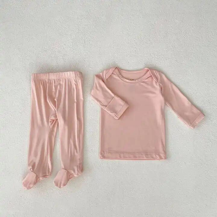 Ropa de Bambú Orgánica para Bebés Monos Sencillos para Niños y Niñas Pijamas de Verano de Bambú para Bebés