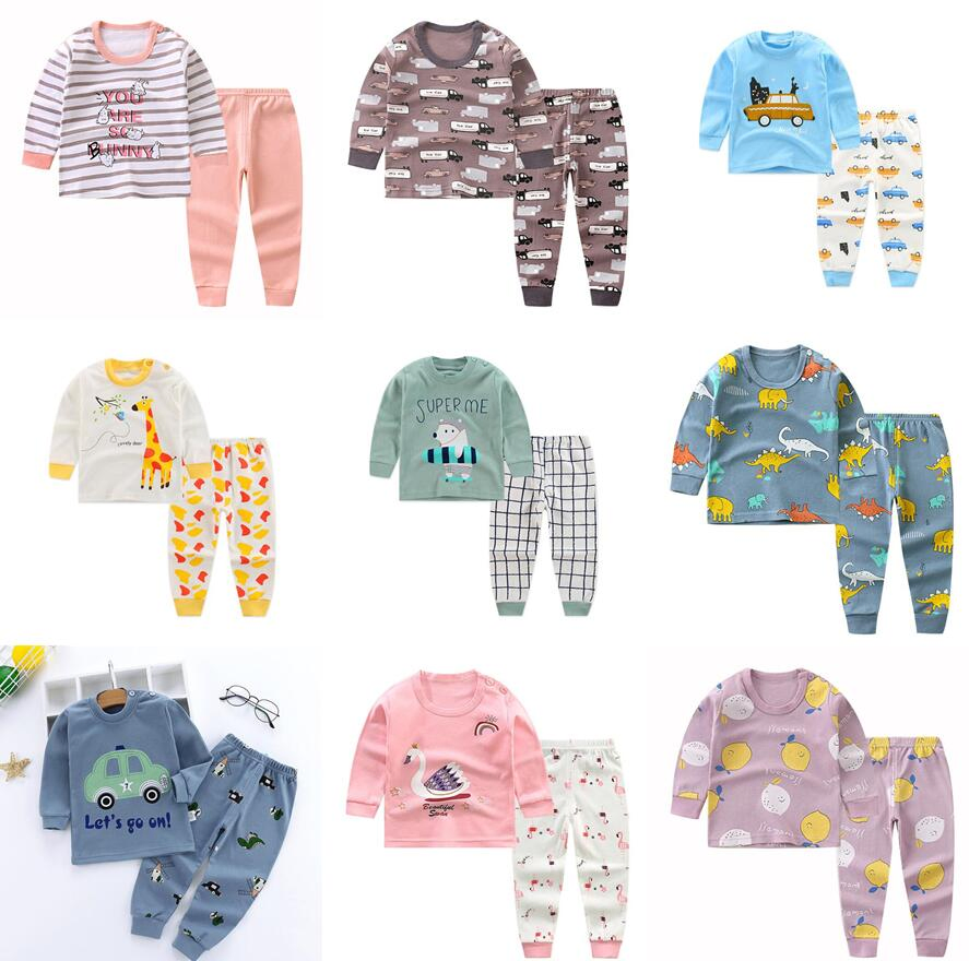 Ropa de casa para bebés de alta calidad, traje de algodón orgánico, ropa para niños y niñas, pijamas de otoño e invierno