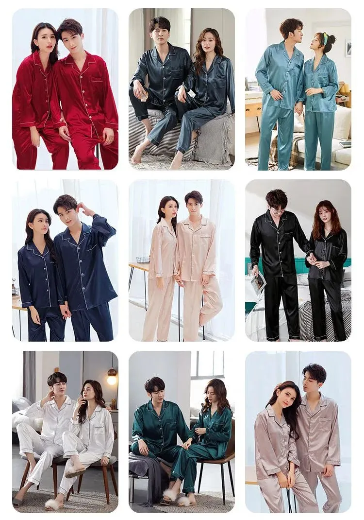 Conjunto de pijama de seda de manga larga de nueva llegada unisex suave y transpirable para el hogar, talla grande ODM