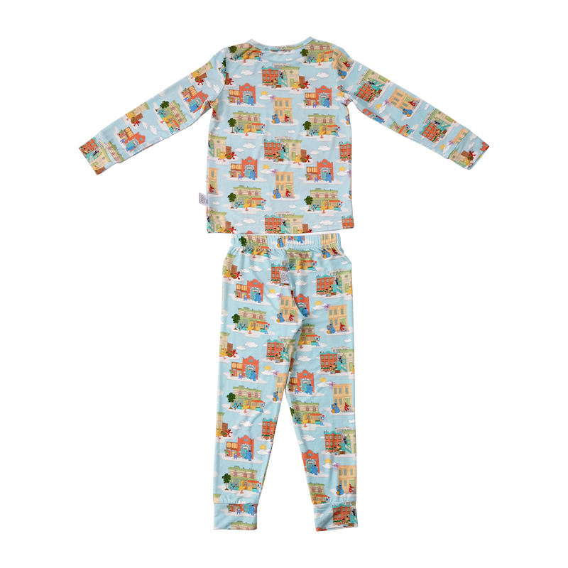 Fabricante de Ropa OEM Pijamas de Algodón Orgánico para Niños Ropa de Lounge Personalizada para Niños Pijamas Impresos para Niños Ropa de Dormir para Niños Pijamas Nocturnos para Niños