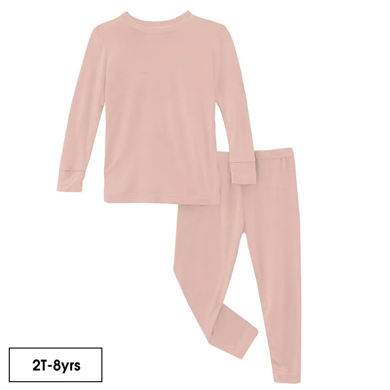 Suave transpirable suave niños pijama conjunto manga larga ropa de salón Conjunto de pijama