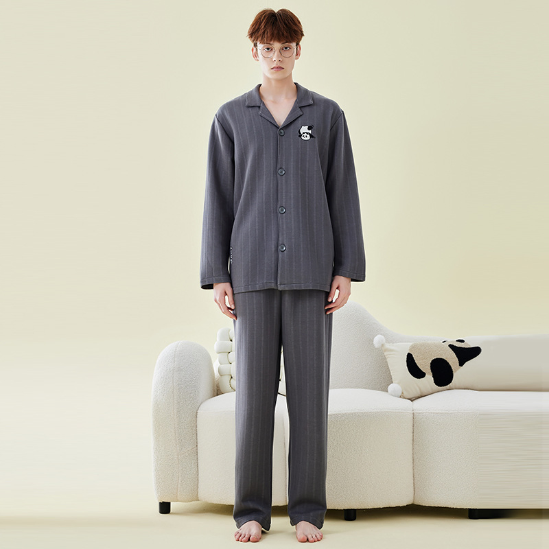 Conjunto de pijamas de algodón suave para adultos, ropa de casa cómoda