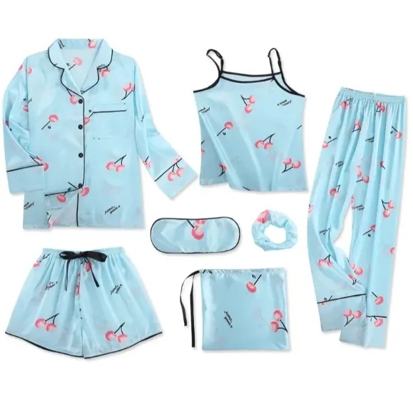 Pijama de satén para mujer Conjuntos de pijama para mujer