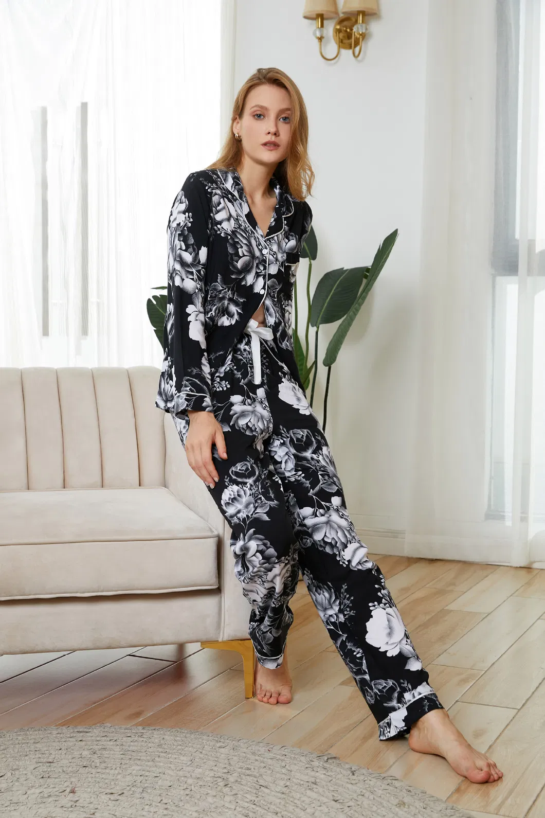 Conjunto de pijamas para mujeres de tallas grandes, ropa de dormir para mujeres, conjuntos de pantalones cortos de pijama para mujeres