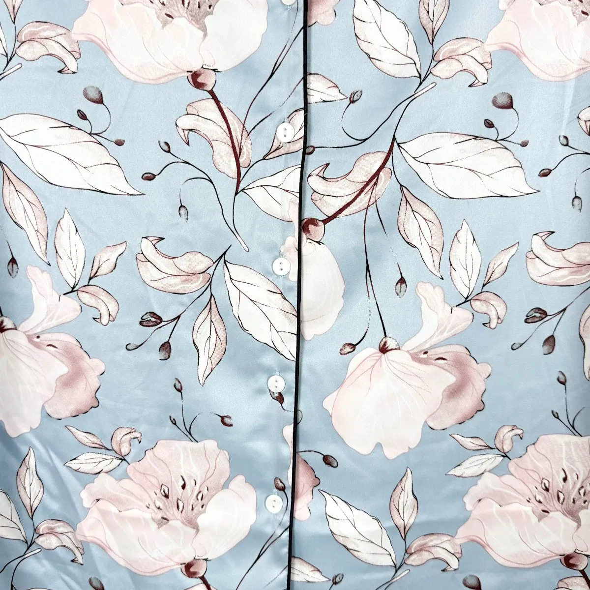 Pijamas personalizados de seda de morera orgánica para dormir, conjunto de pijama relajado