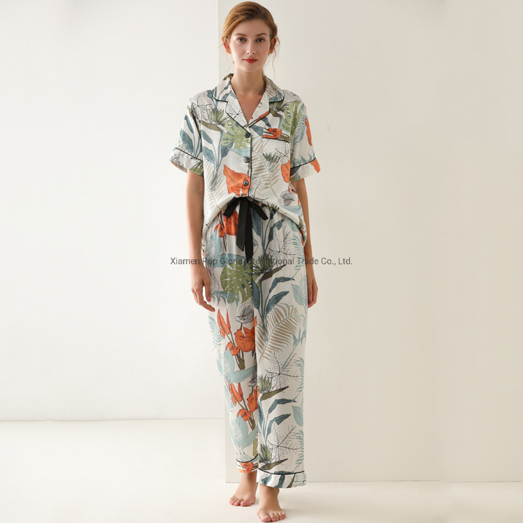 Intiflower Venta Caliente Elegante Mujeres Impresas Pijamas Ropa de Dormir y Ropa de Casa Suelta