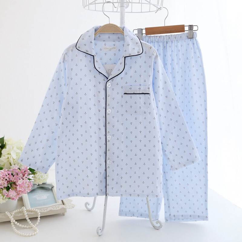 Pijamas de manga larga personalizados al por mayor para niños