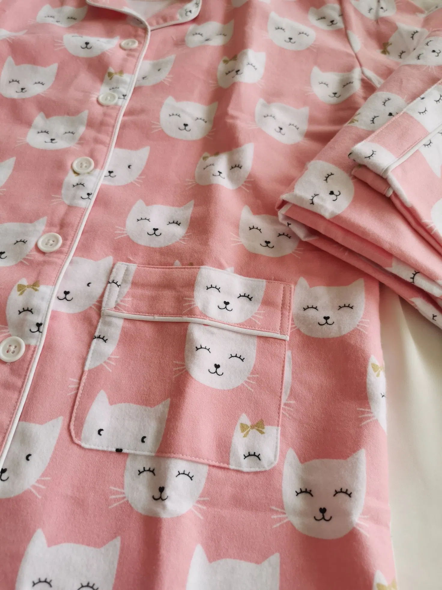 100% Pijamas de algodón de franela de alta calidad y cómodos para niños