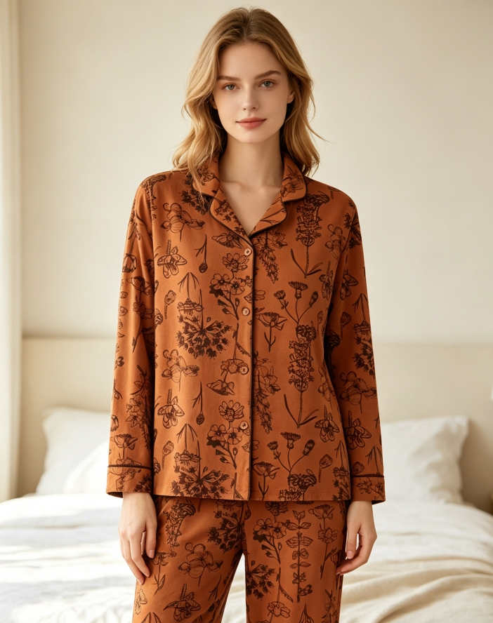 Conjunto de Pijamas Elegantes Conjunto de Pijamas Minimalistas Conjunto de Pijamas Diarios para el Dormitorio