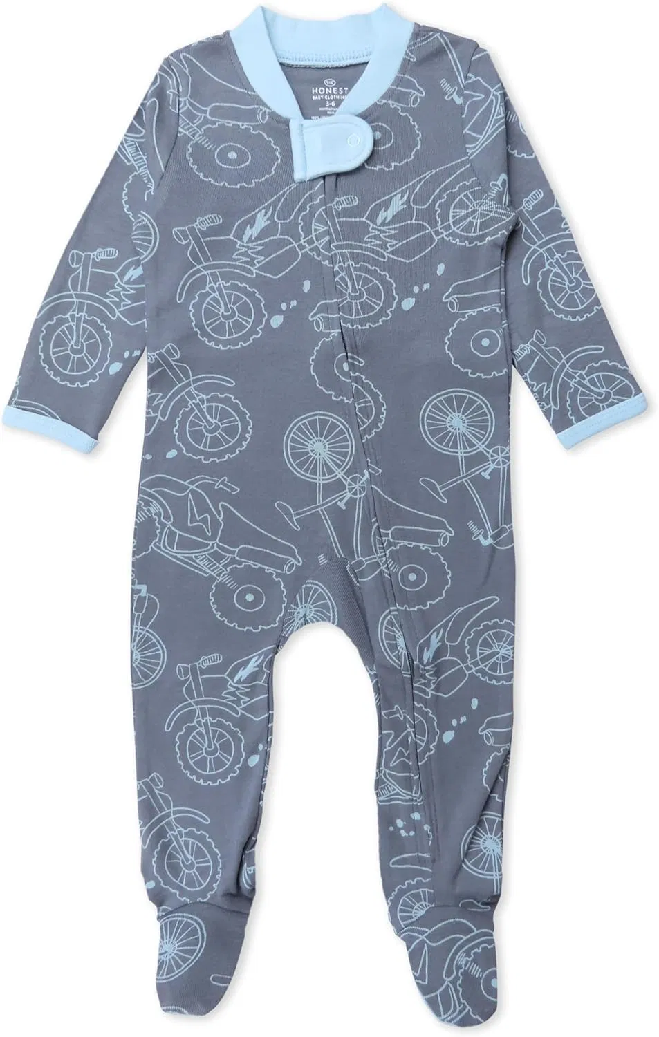 Pijama de una pieza con pies para dormir y jugar 100% de algodón orgánico, para bebés niños