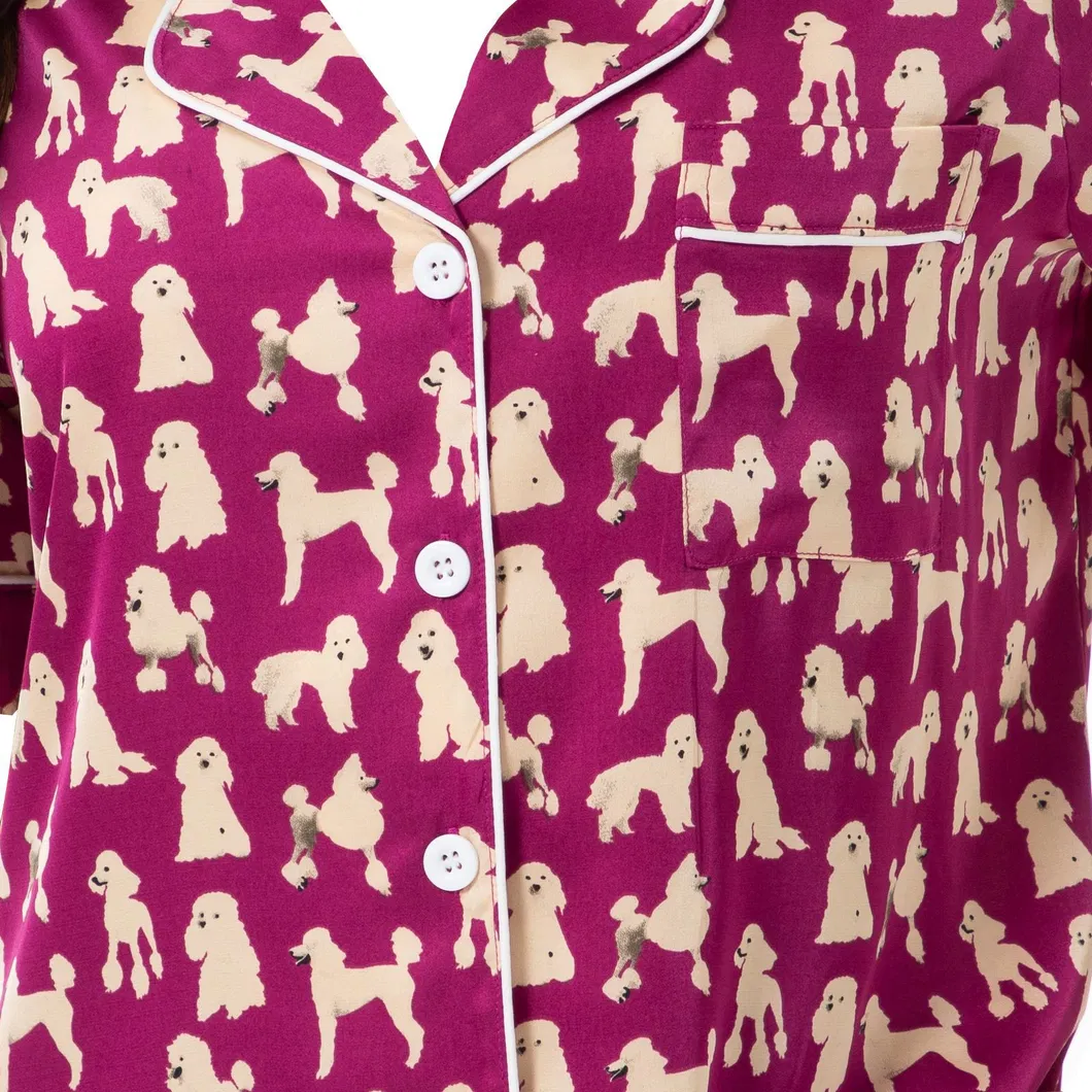 Pijamas sexys para mujeres, pijamas de manga corta impresos, diseño personalizado de verano