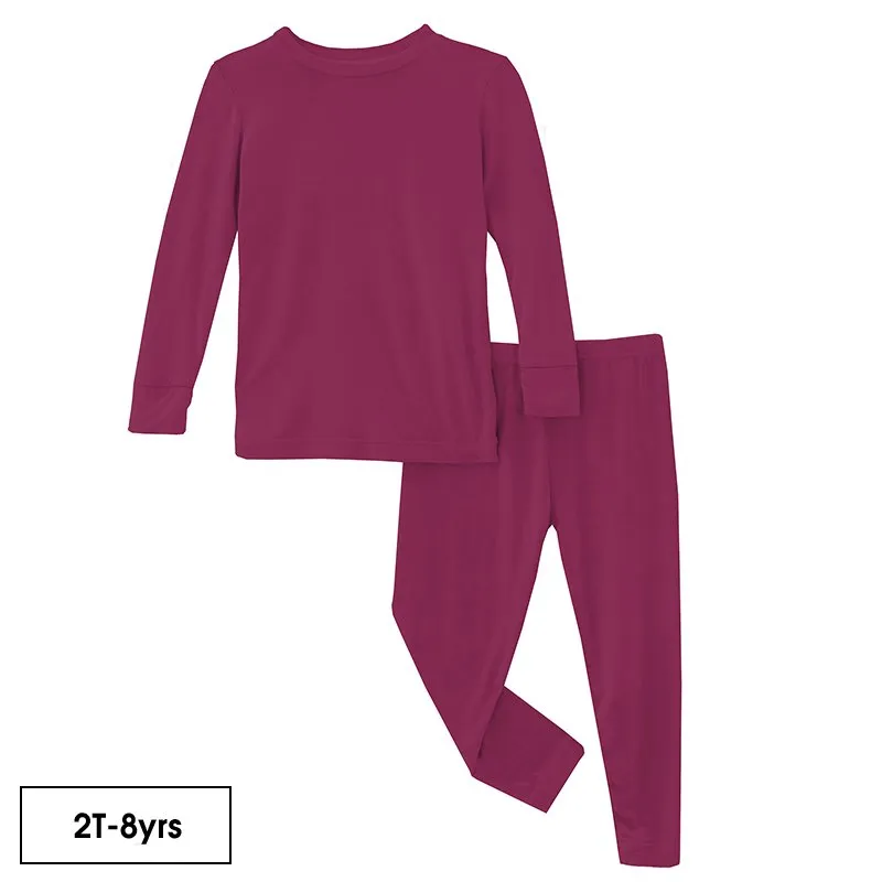 Suave transpirable suave niños pijama conjunto manga larga ropa de salón Conjunto de pijama