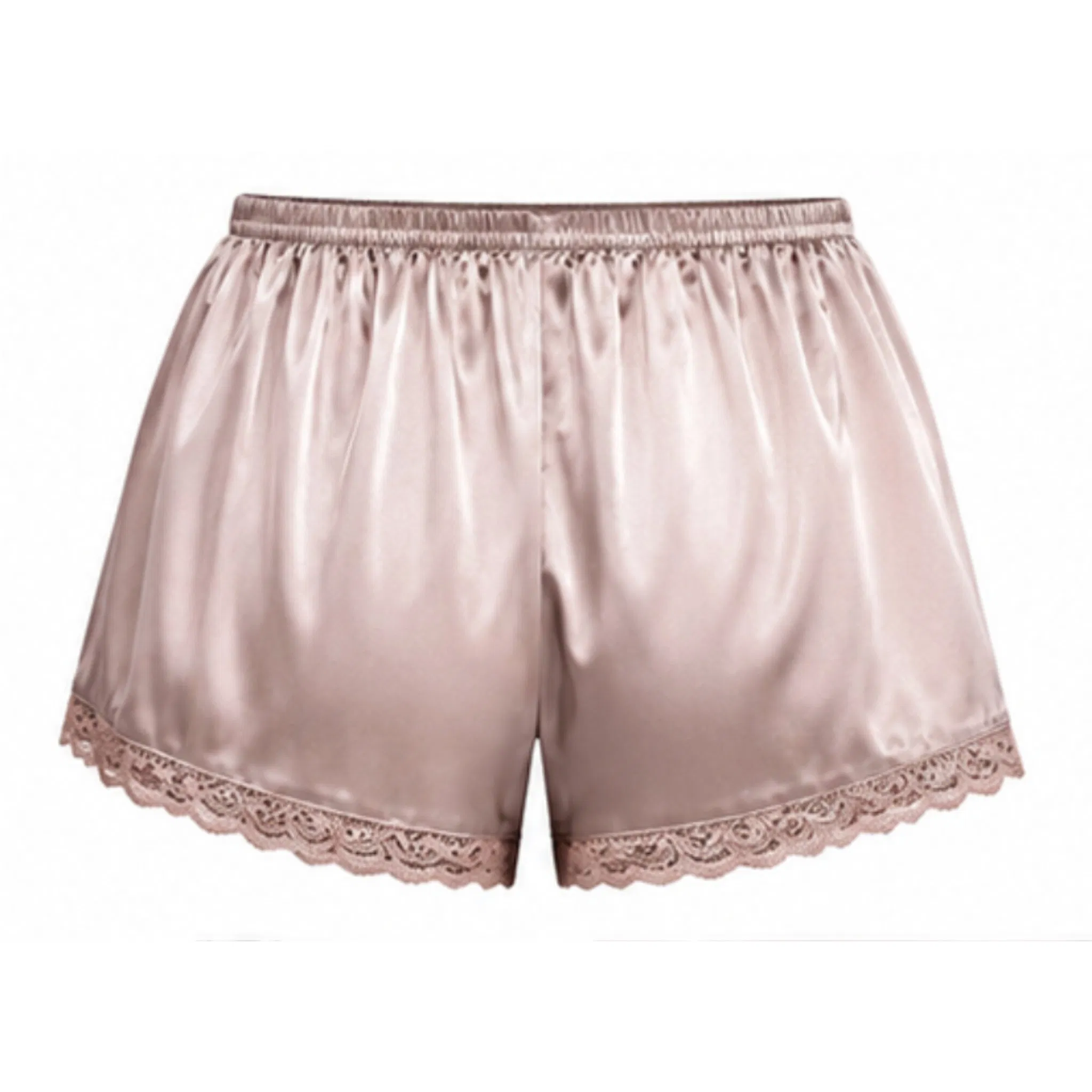 Conjunto de sueño de satén de lujo con encaje, tirantes ajustables, corte holgado para mujeres, pijamas de noche