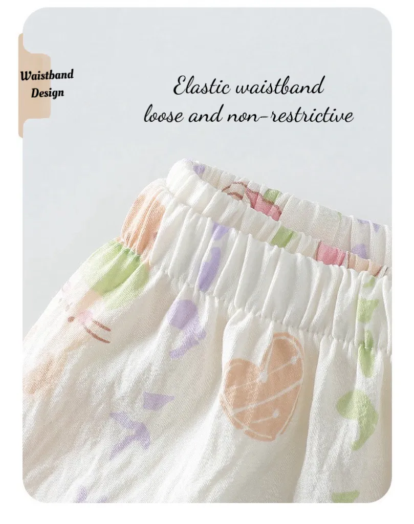2025 Conjunto de Pijamas de Algodón Suave de Verano 3-Piece - Pijamas de Manga Corta y Pantalones Largos para Dormir en Casa