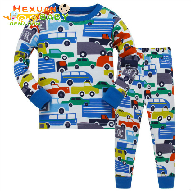 3-8year Pijamas para Niños 100% Ropa de Algodón Orgánico para Bebés Pijamas al por Mayor Ropa de Dormir para Niños
