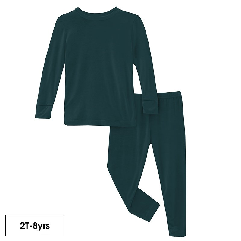 Suave transpirable suave niños pijama conjunto manga larga ropa de salón Conjunto de pijama