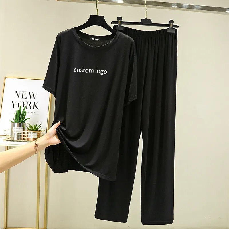 Pijamas de bambú viscosa para mujeres, ropa de dormir de lujo para mujer, conjunto de pijama