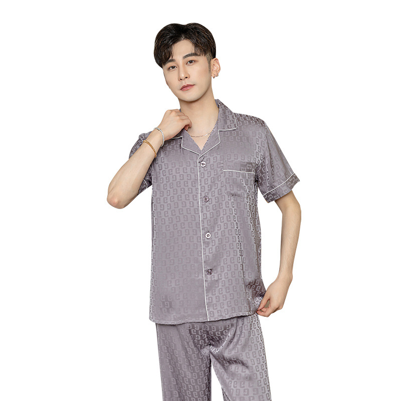 Muestra gratuita de pijamas de lino para hombres, pijamas coloridos, pijamas elegantes, pijamas de gran tamaño