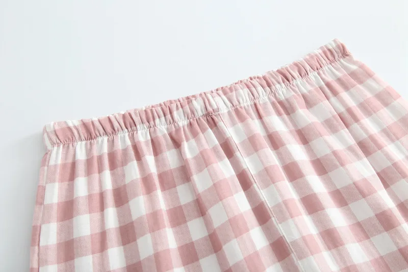 Conjunto de pijamas de manga larga suave transpirable con cintura elástica ropa de casa pijama de pareja