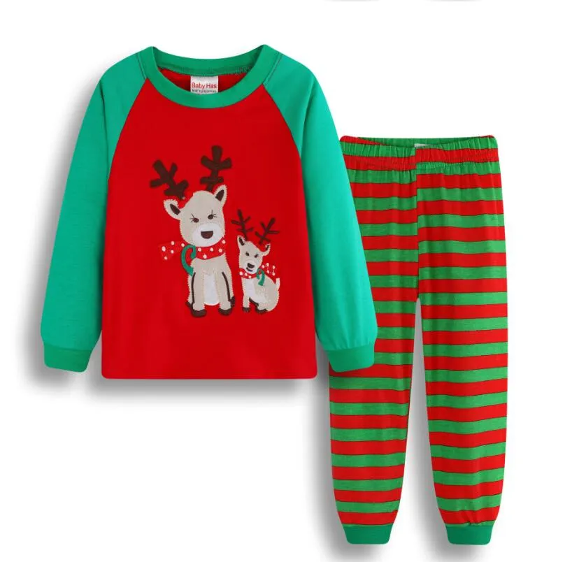 2020 Conjunto de pijamas navideños para niños de Amazon, pijamas de nieve para dormir