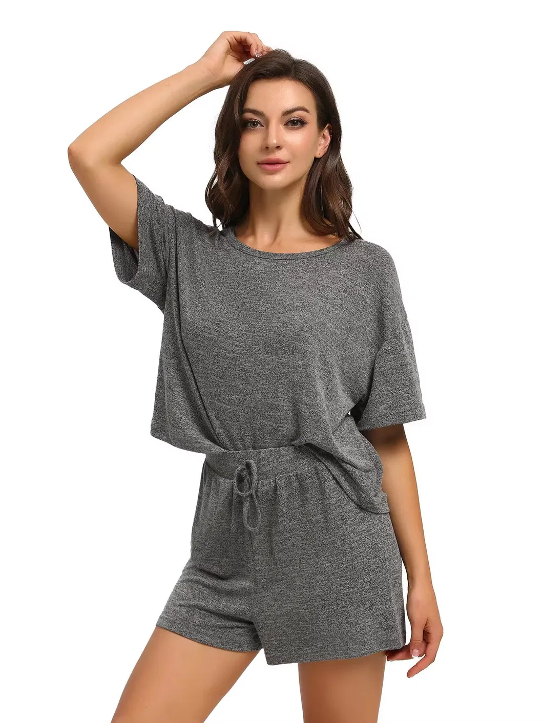 Conjunto de pijama para mujeres, de manga corta, dos piezas, ropa de verano para estar en casa, fabricante de ropa de dormir