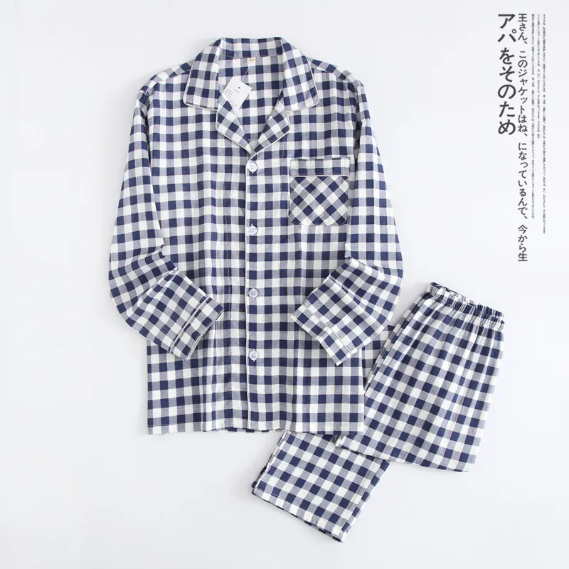 Conjunto de pijamas de manga larga suave transpirable con cintura elástica ropa de casa pijama de pareja