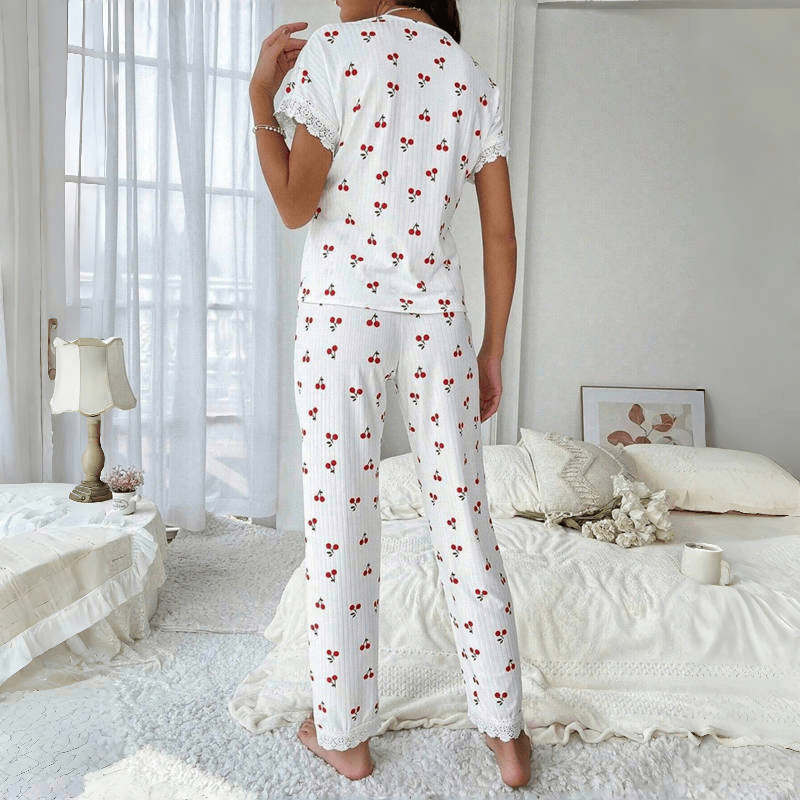 Pijamas de Mujeres 2 Pieza Sin Mangas Conjunto Transpirable Ropa de Casa Ropa de Dormir