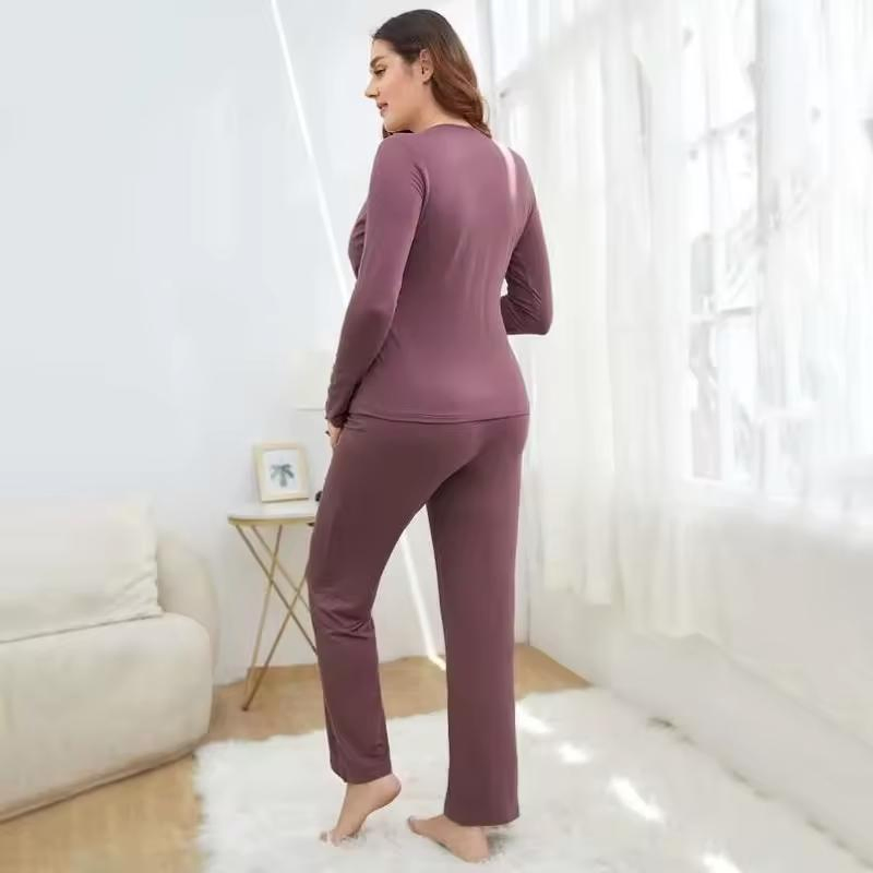 Nuevo Conjunto de Maternidad de Diseño de Bambú Conjunto de Ropa de Casa para Embarazadas Pijamas