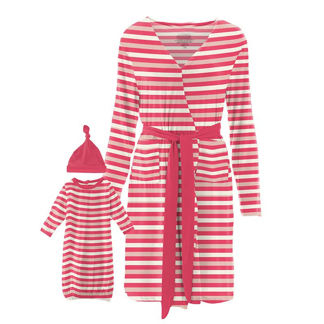 Pijamas de maternidad y lactancia personalizados con logo de cliente OEM y conjunto de pijamas de bambú para bebé