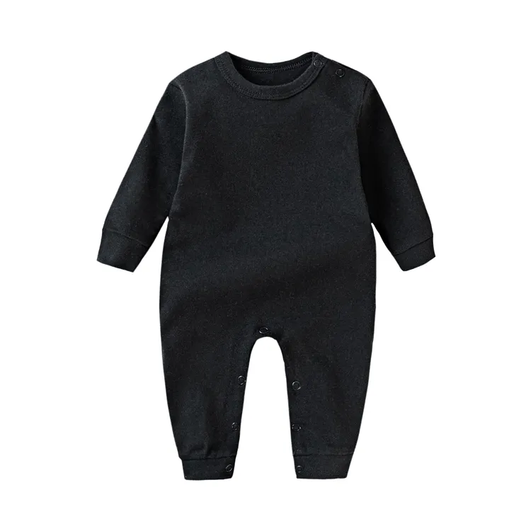 Pijama de bebé de manga larga en blanco de algodón orgánico para recién nacidos