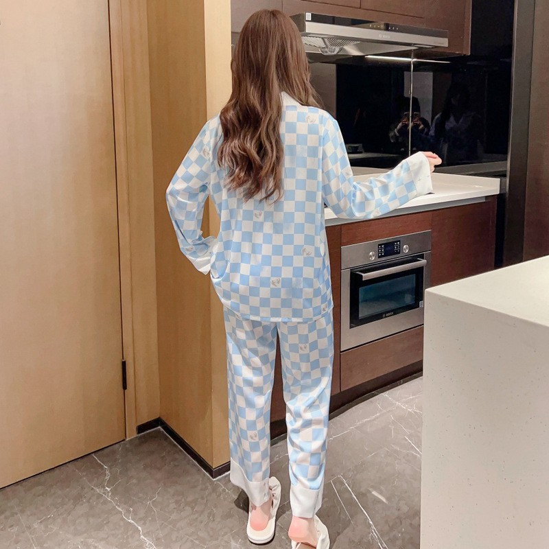 Pijamas de lujo personalizados para damas con botones, ropa de noche de diseño, mujeres con estampado de flores en seda satinada