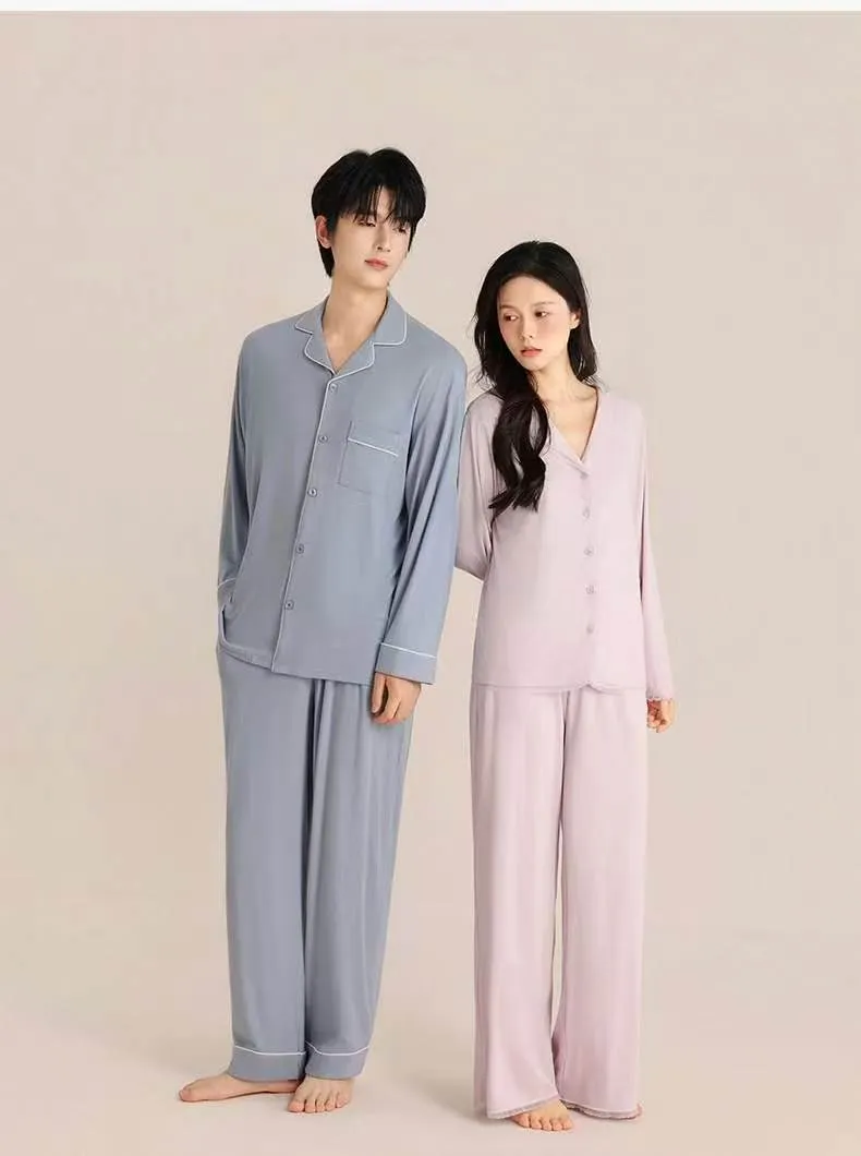 Detalle de diseño pijama masculino y femenino
