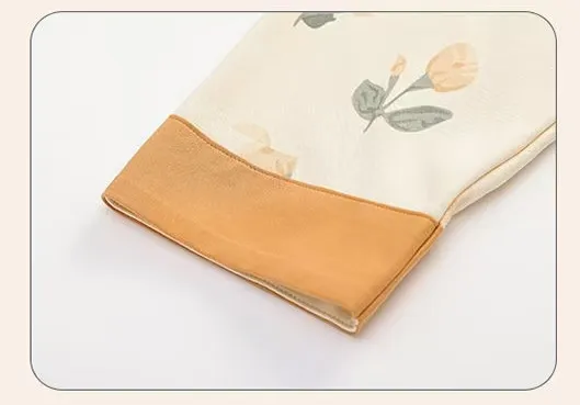 2024 Último modelo de pijamas de algodón puro de manga larga estilo dulce con cuello alto