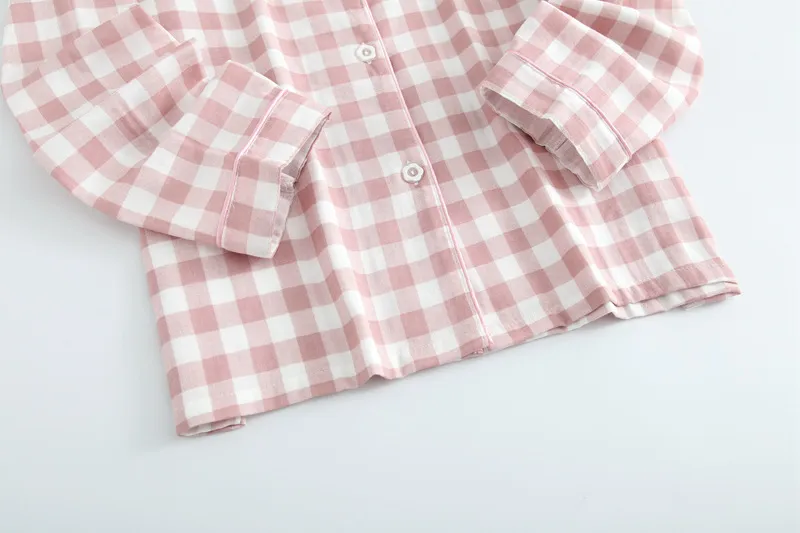 Conjunto de pijamas de manga larga suave transpirable con cintura elástica ropa de casa pijama de pareja