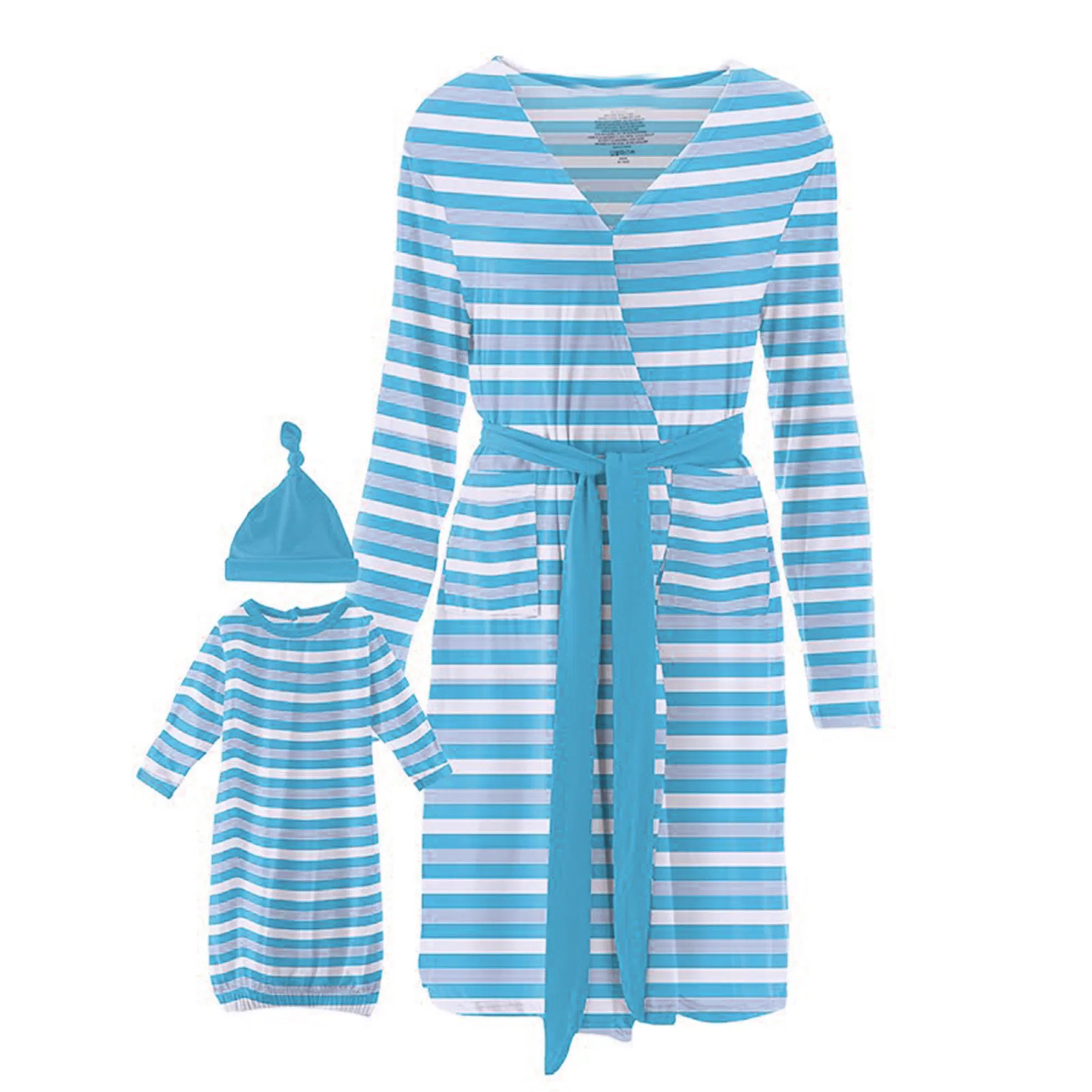 Pijamas de maternidad y lactancia personalizados con logo de cliente OEM y conjunto de pijamas de bambú para bebé