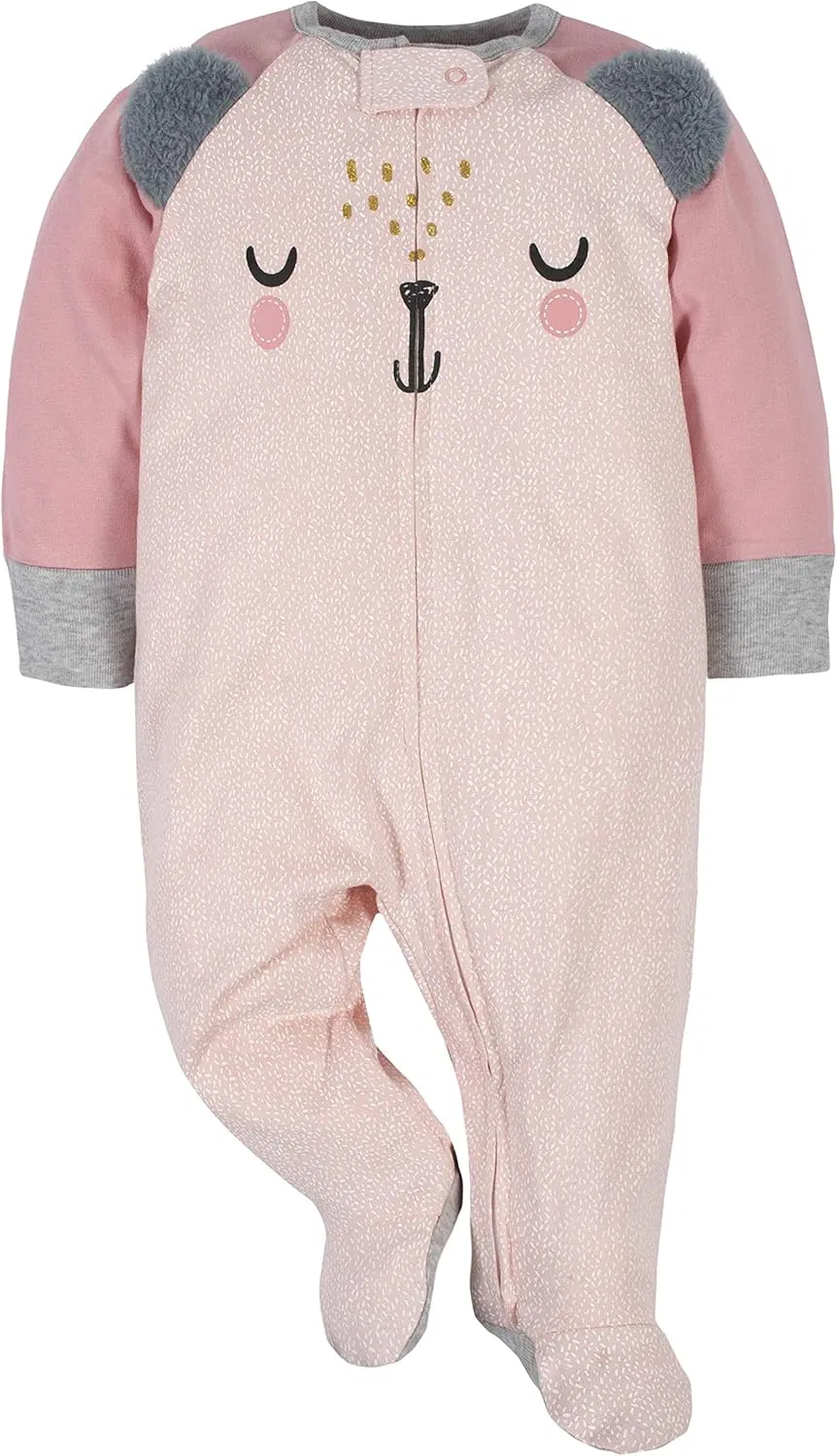 Pijama de una pieza con pies para dormir y jugar 100% de algodón orgánico