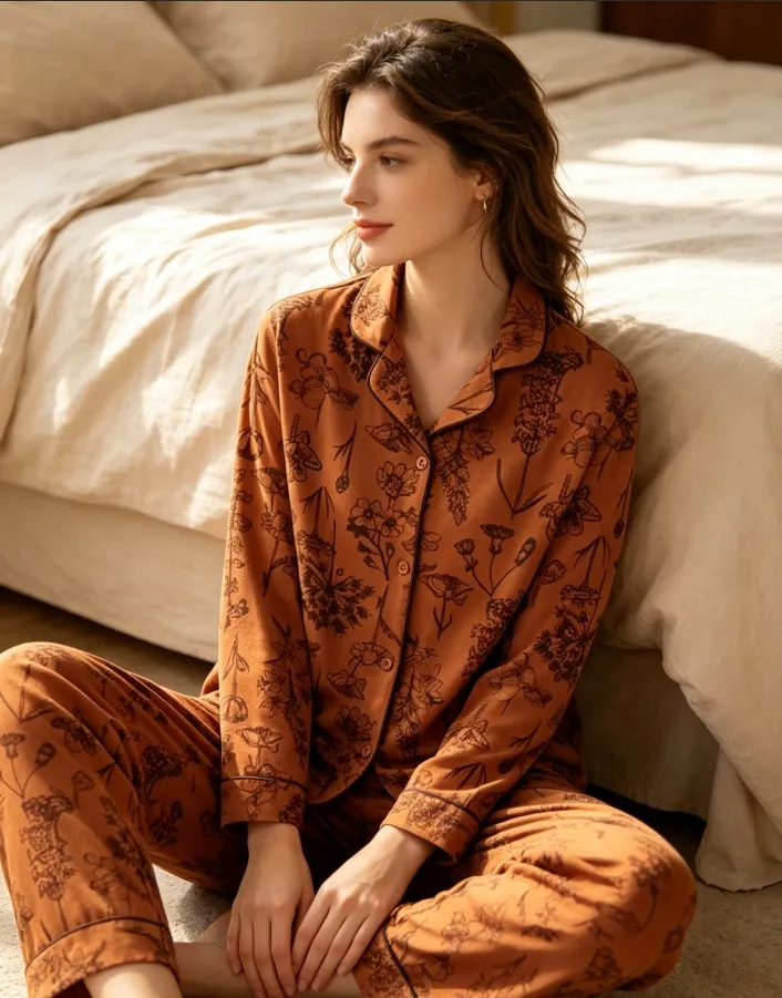 Conjunto de Pijamas Elegantes Conjunto de Pijamas Minimalistas Conjunto de Pijamas Diarios para el Dormitorio