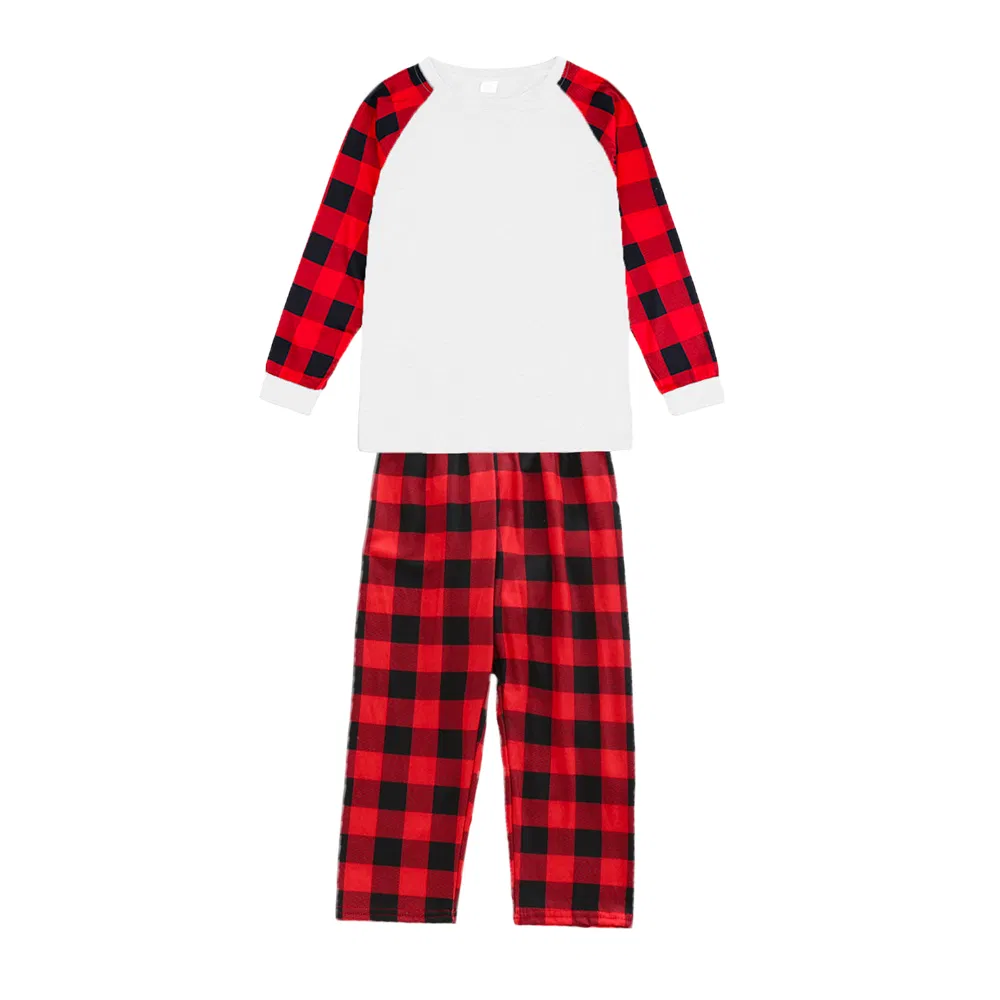 Pijamas familiares de Navidad con diseño de cuadros en venta caliente