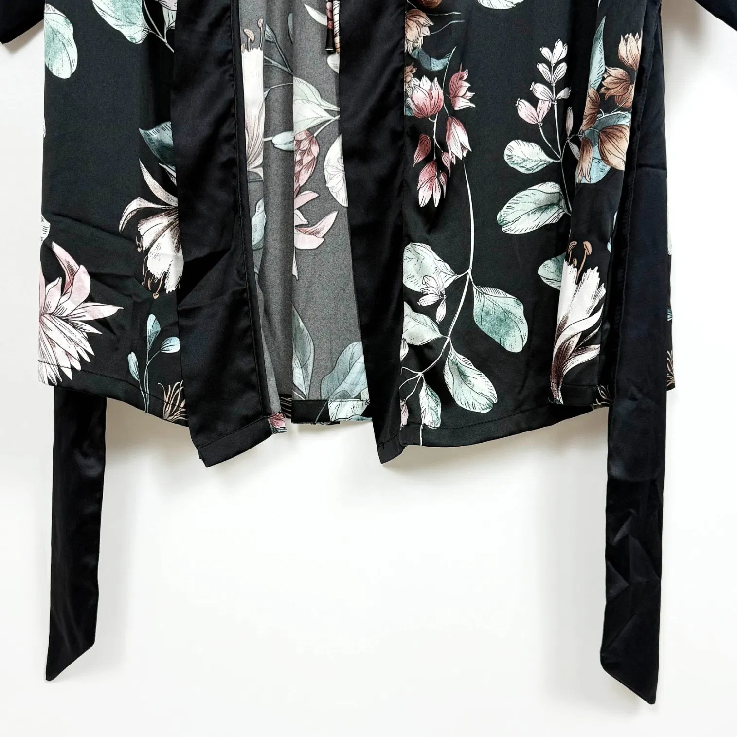 Conjunto de pijama de verano de seda texturizada de lujo con bata de dormir
